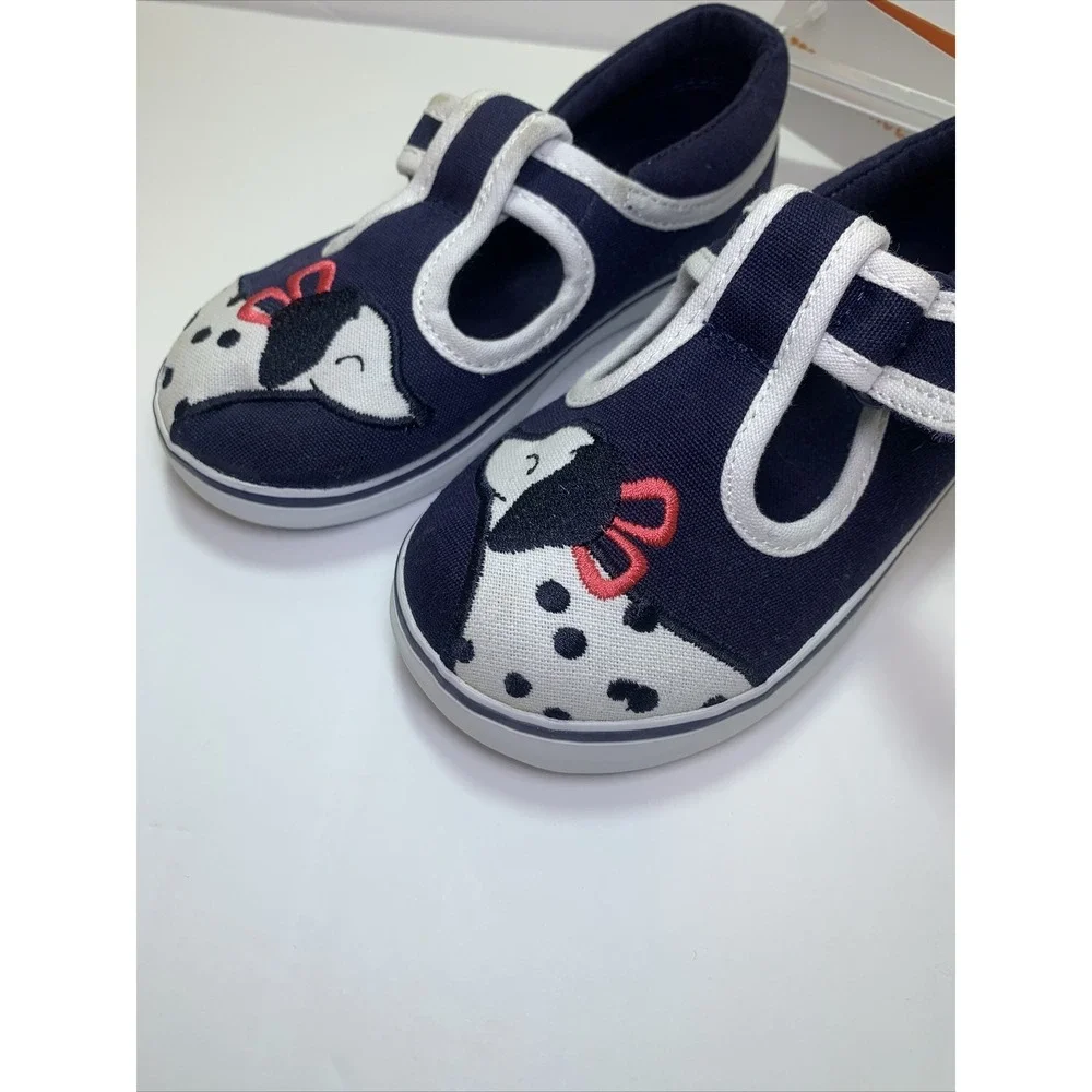 Gymboree Best in Show Navy‎ Blue Canvas Puppy Dog Shoes Size 10 Toddler